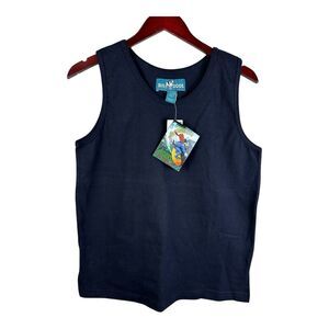 Big Dogs Mens Large Tank Top Script Embroidered Logo 90s Y2K Black Shirt NEW NWT